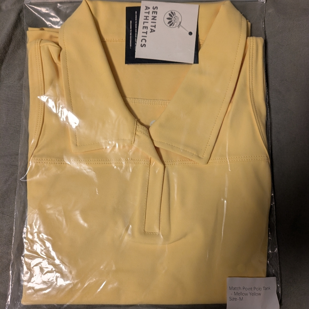 Senita match point polo tank mellow yellow
